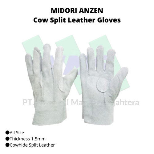 TRUSCO 819-2525 Cow Split Leather Gloves