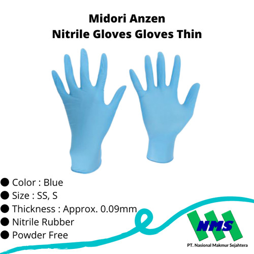 TRUSCO 447-8657 Nitrile Disposable Gloves Thin