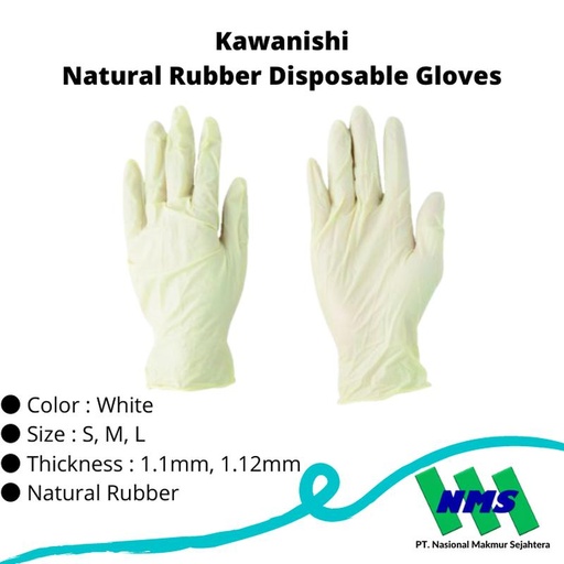 [EZM.1043192] TRUSCO 433-8979 Natural Rubber Disposable Gloves