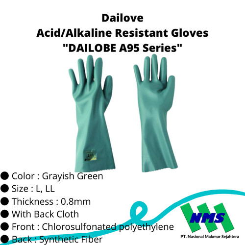 [EZM.1043195] Sarung Tangan DAILOVE DA95 Acid / Alkali Resistant Safety Gloves 35cm