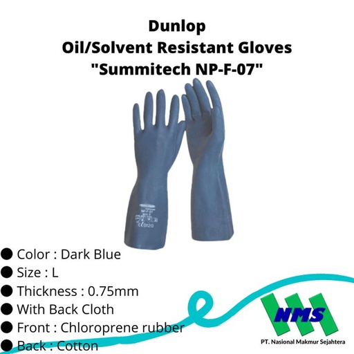 [EZM.1043203] TRUSCO 473-5331 Oil/Solvent Resistant Gloves "Summitech NP-F-07"