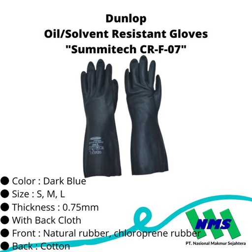 [EZM.1043204] TRUSCO 473-5366 Oil/Solvent Resistant Gloves "Summitech CR-F-07"