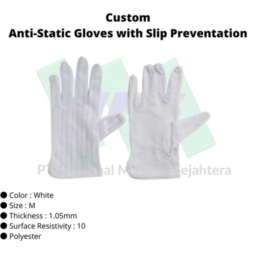 [EZM.1043212] TRUSCO 295-4737 Anti-Static Gloves with Slip Preventation