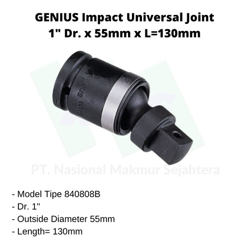[EZM.1043354] GENIUS Impact Universal Joint 1" Dr. x 55mm x L= 130mm