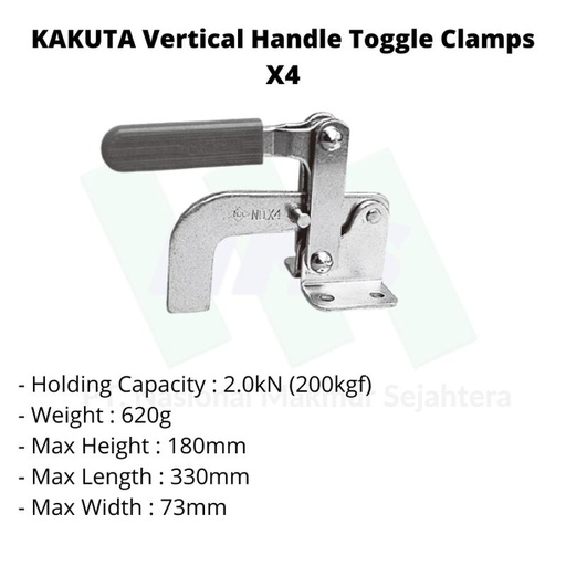 [EZM.1043366] KAKUTA Vertical Handle Toggle Clamps X4