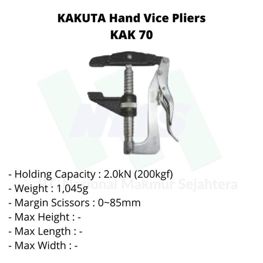 [EZM.1043381] KAKUTA Hand Vice Pliers KAK 70