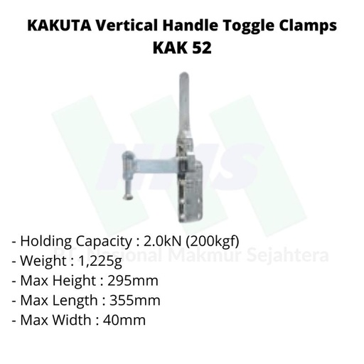 [EZM.1043384] KAKUTA Vertical Handle Toggle Clamps KAK 52