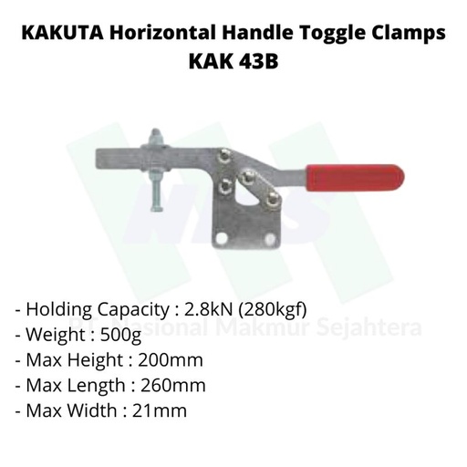 [EZM.1043400] KAKUTA Horizontal Handle Toggle Clamps KAK 43B
