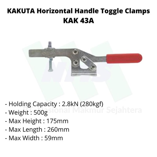 [EZM.1043401] KAKUTA Horizontal Handle Toggle Clamps KAK 43A