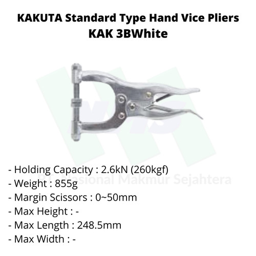 [EZM.1043416] KAKUTA Standard Type Hand Vice Pliers KAK 3BWHITE