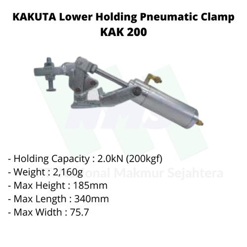 [EZM.1043429] KAKUTA Lower Holding Pneumatic Clamp KAK 200