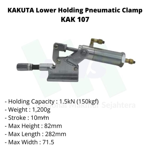 [EZM.1043440] KAKUTA Side/Lower Holding Pneumatic Clamp KAK 107
