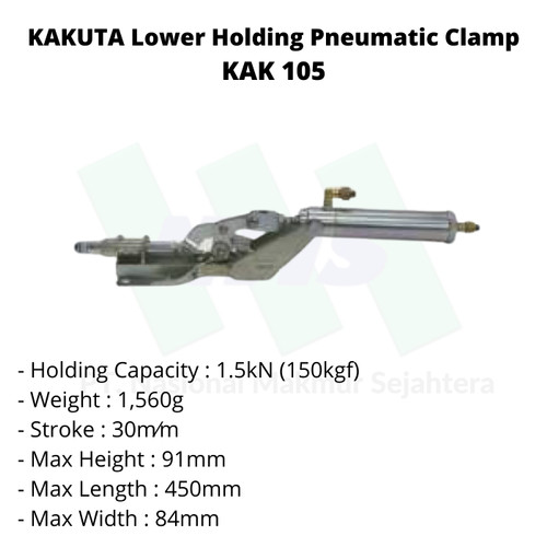 [EZM.1043441] KAKUTA Side/Lower Holding Pneumatic Clamp KAK 105