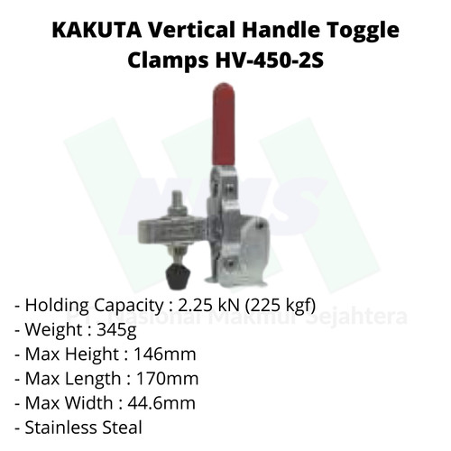 [EZM.1043457] KAKUTA Vertical Handle Toggle Clamps HV450-2S
