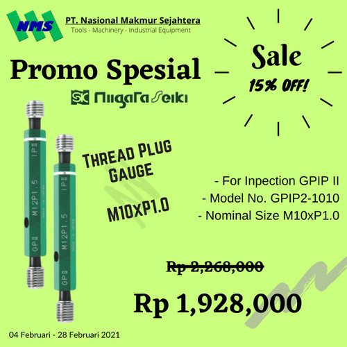 [EZM.1043464] PROMO Niigata Seiki Thread Plug Gauge M10xP1.0