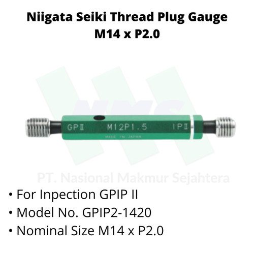[EZM.1043465] Niigata Seiki Thread Plug Gauge M14xP2.0