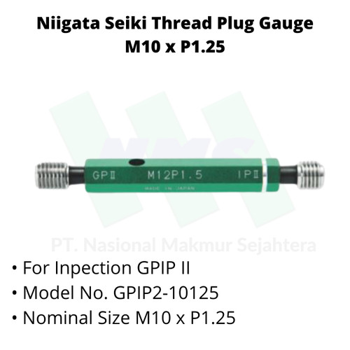 [EZM.1043468] Niigata Seiki Thread Plug Gauge M10xP1.25