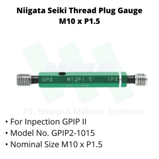 [EZM.1043469] Niigata Seiki Thread Plug Gauge M10xP1.5
