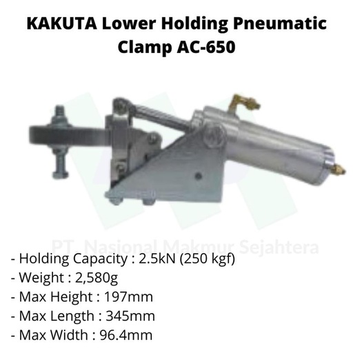 [EZM.1043488] KAKUTA Lower Holding Pneumatic Clamp AC650