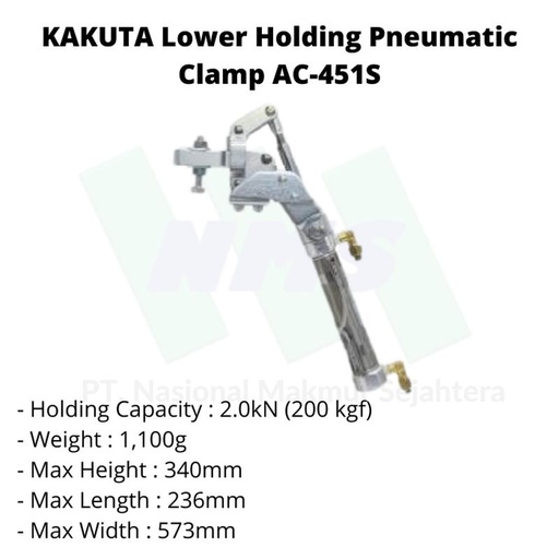 [EZM.1043489] KAKUTA Lower Holding Pneumatic Clamp AC451(S)