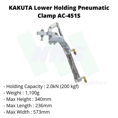 [EZM.1043489] KAKUTA Lower Holding Pneumatic Clamp AC451(S)