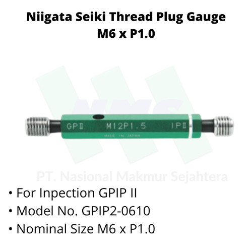 [EZM.1043497] Niigata Seiki Thread Plug Gauge M6xP1.0
