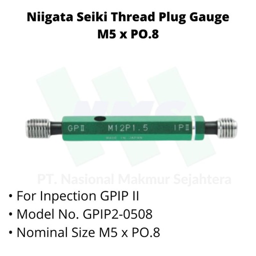 [EZM.1043498] Niigata Seiki Thread Plug Gauge M5xP0.8