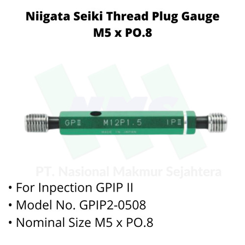 [EZM.1043498] Niigata Seiki Thread Plug Gauge M5xP0.8