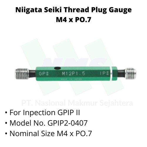 [EZM.1043499] Niigata Seiki Thread Plug Gauge M4xP0.7