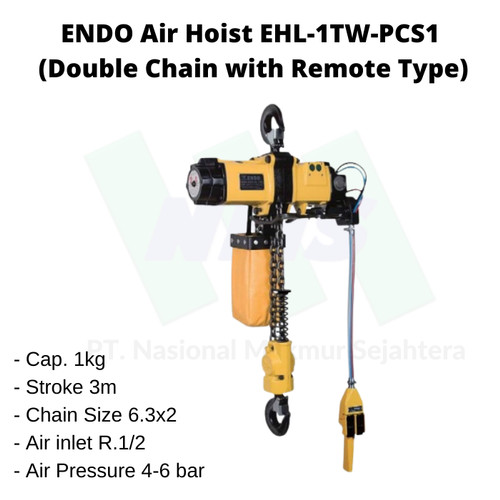 [EZM.1043534] ENDO Air Hoist EHL-1TW PCS-1 (Double chain with remote type)