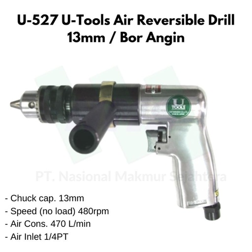 [EZM.1043559] U-527 U-Tools Air Reversible Drill 13mm / Bor Angin