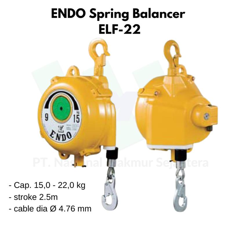 Jual Spring Balancer Cap. 15-22kg stroke 2.5m ENDO ELF-22 Official Resmi