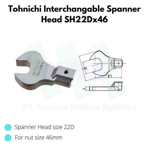 [EZM.1043631] Tohnichi Interchangable Spanner Head SH22Dx46
