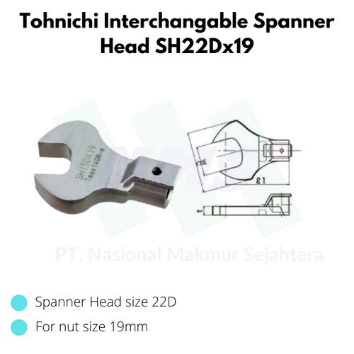 [EZM.1043637] Tohnichi Interchangable Spanner Head SH22Dx19