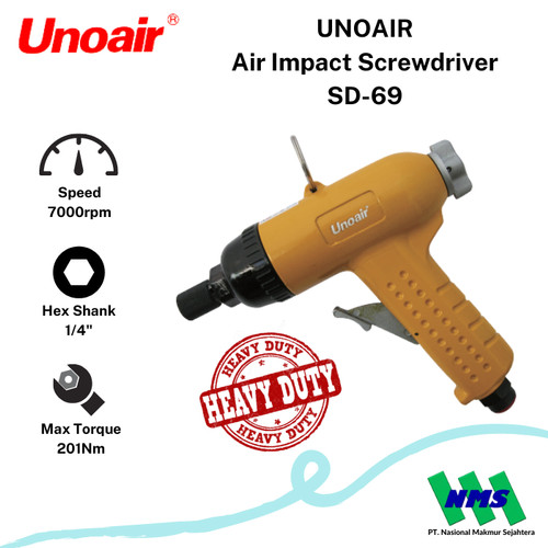 [EZM.1043969] Obeng Angin Air Screwdriver UNOAIR SD-69