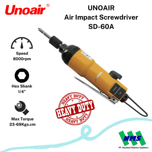[EZM.1043971] Obeng Angin 1/4 inch Air Screwdriver UNOAIR SD-60A