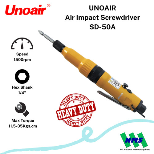 [EZM.1043972] Obeng Angin 1/4 inch Air Screwdriver UNOAIR SD-50A