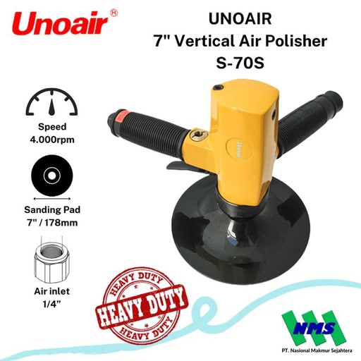 [EZM.1044297] Amplas Angin 7 inch Vertical Air Sander UNOAIR S-70S