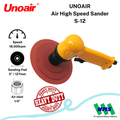 [EZM.1043978] Amplas Angin 5 inch Air Sander UNOAIR S-12