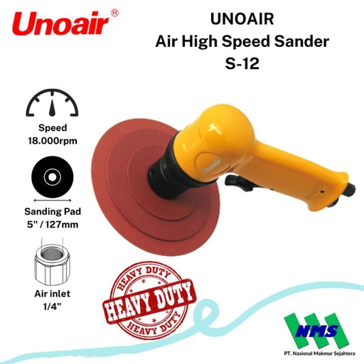[EZM.1043978] Amplas Angin 5 inch Air Sander UNOAIR S-12