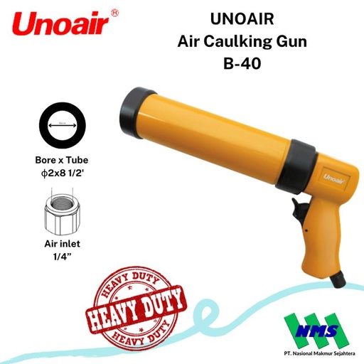 [EZM.1043982] Tembakan Lem Angin Air Caulking Gun (Metal Body) UNOAIR B-40