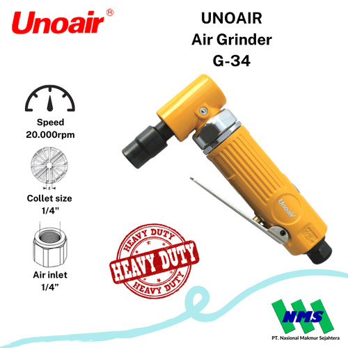 [EZM.1043991] Gerinda Tangan Angin Air Angle Die Grinder UNOAIR G-34M