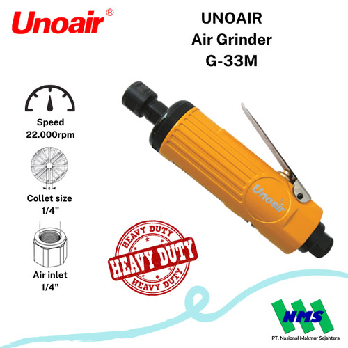 [EZM.1043993] Gerinda Tangan Angin Industrial Air Mini Die Grinder UNOAIR G-33M