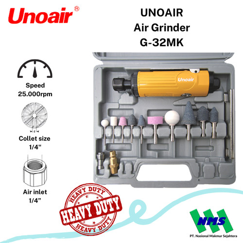 [EZM.1043994] Gerinda Tangan Angin (1 Set) Mini Die Grinder Kit UNOAIR G-32MK