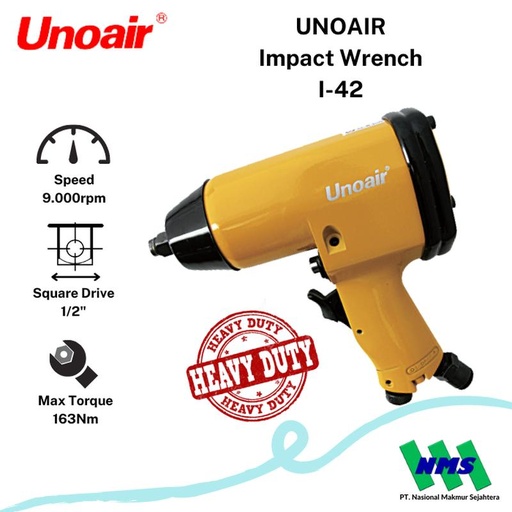 [EZM.1044019] Pembuka Baut Angin 1/2 inch Impact Wrenches UNOAIR I-42