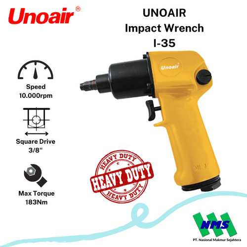 [EZM.1044020] Pembuka Baut Angin 3/8 inch Impact Wrenches UNOAIR I-35