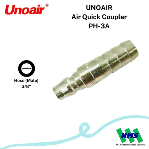 [EZM.1044024] Air Quick Coupler Sambungan Selang Kompresor UNOAIR PH-3A