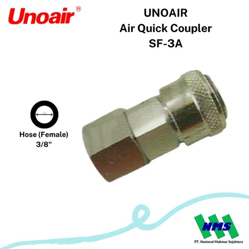 [EZM.1044026] Air Quick Coupler Sambungan Selang Kompresor UNOAIR SF-3A