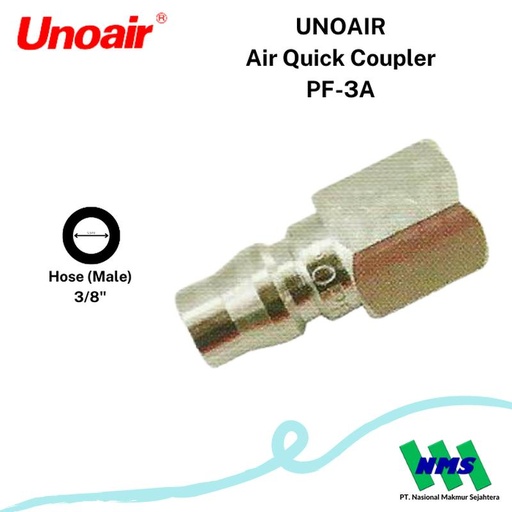 [EZM.1044028] Air Quick Coupler Sambungan Selang Kompresor UNOAIR PF-3A