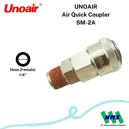 [EZM.1044030] Air Quick Coupler Sambungan Selang Kompresor UNOAIR SM-2A